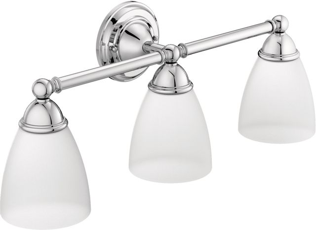 Moen® Brantford™ Chrome Three Globe Bath Light
