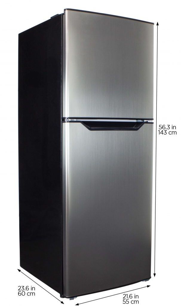 Danby® 7.0 Cu. Ft. Black/Stainless Look Top Freezer Refrigerator 7
