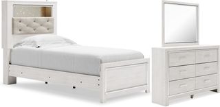 Signature Design by Ashley® Altyra 3-Piece White Twin Panel Bookcase Bed Set