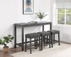 Luci 4 Piece Dining Set (Grey Counter Height)
