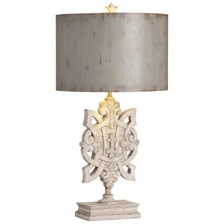 Crestview Collection Rustic White Washed Table Lamp