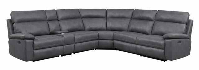 Coaster® Albany 6-Piece Brown Power Headrest Sectional