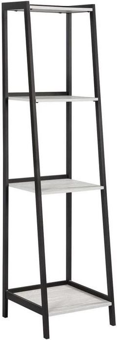 Coaster® Pinckard Grey Stone/Black Ladder Bookcase