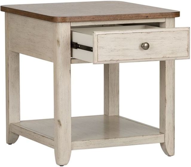 Liberty Furniture Farmhouse Reimagined End Table With Basket 4