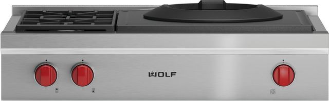 Wolf® 36" Liquid Propane Stainless Steel Rangetop-0