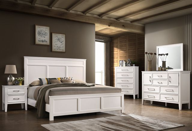 New Classic® Home Furnishings Andover White California King Panel Bed-2