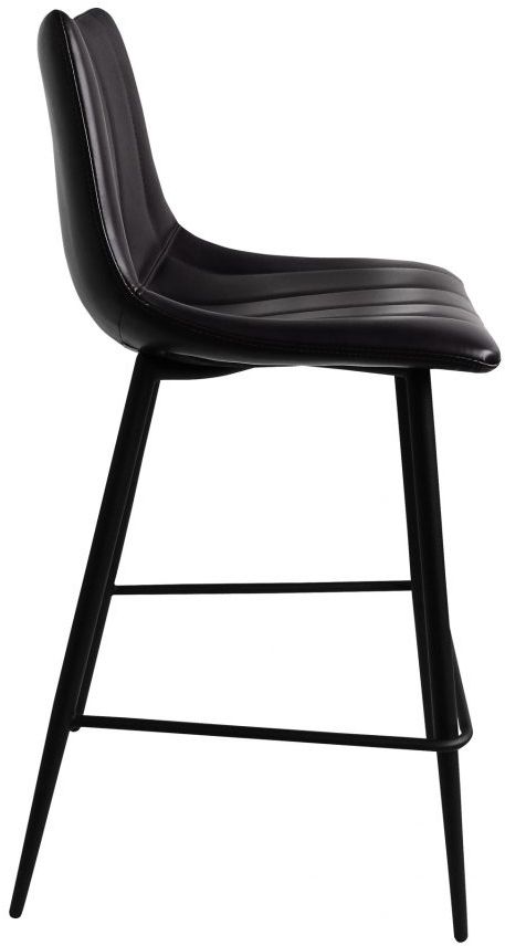 Moe's Home Collection Alib Matte Black-M2 Counter Height Stool 3