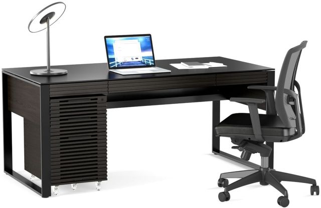 BDI Corridor® Charcoal Stained Ash Desk 0