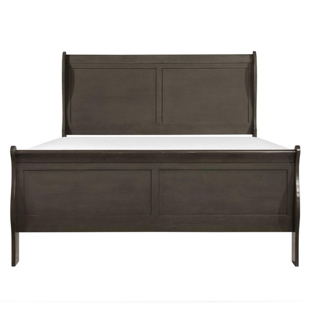 Homelegance Mayville Grey King Sleigh Bed, Dresser, Mirror & Nightstand-1