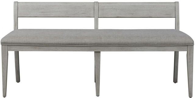 Liberty Farmhouse Reimagined Antique White Upholstered Bench 1