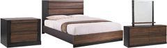 Coaster® Azalia 4-Piece Black/Walnut California King Bedroom Set
