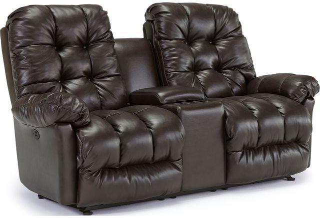 Best® Home Furnishings Everlasting Power Reclining Rocker Leather Loveseat with Console