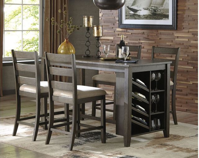 Signature Design by Ashley® Rokane 5-Piece Brown Counter Height Dining Table Set-3