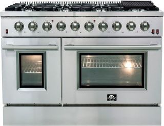 FORNO® Alta Qualita 48" Stainless Steel Pro Style Dual Fuel Natural Gas Range