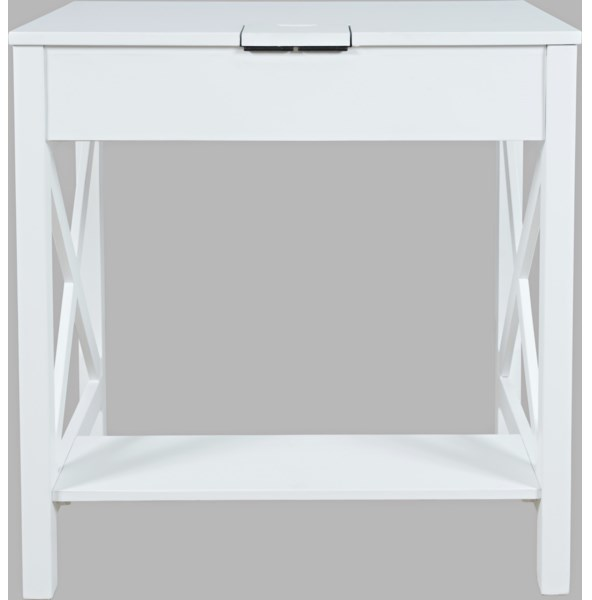 Jofran Inc.© Hobson 2-Piece White Power Desk Set-2