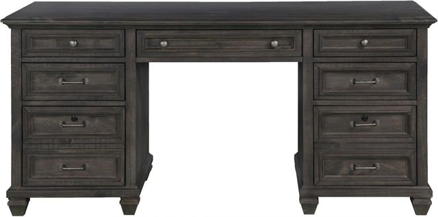 Magnussen Home® Sutton Place Weathered Charcoal Executive Desk-0