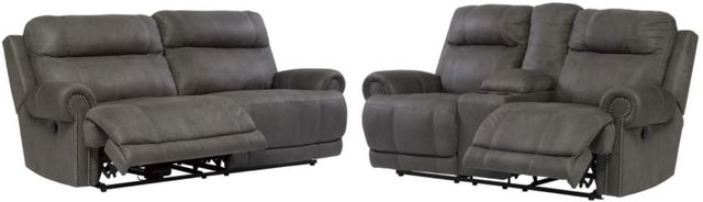 Signature Design by Ashley® Austere 2-Piece Gray Living Room Set with Reclining Sofa-0