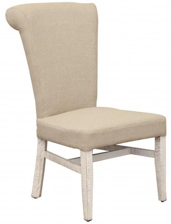 International Furniture Direct Bonanza Ivory Upholstered Side Chair-0