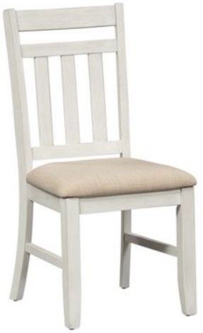 Liberty Summerville Soft White Wash Slat Back Side Chair-0