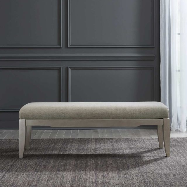 Liberty Luxe Living Light Gray Bed Bench-3
