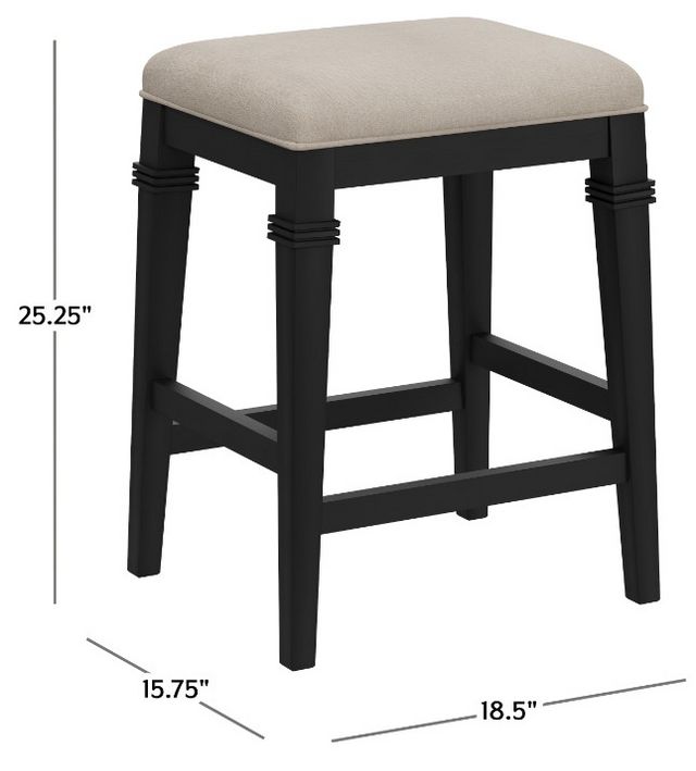 Hillsdale Furniture Arabella Wire Brush Black Backless Counter Stool-1