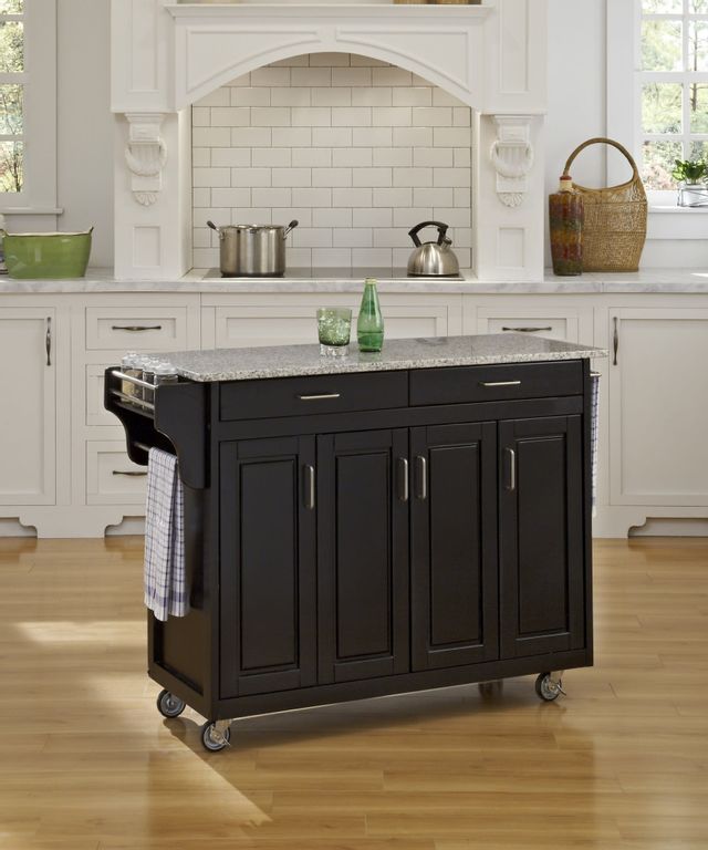 homestyles® Create-a-Cart Black/Granite Kitchen Cart-1