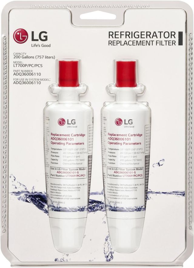 LG LT700P REFRIGERATOR WATER FILTER ADQ36006101