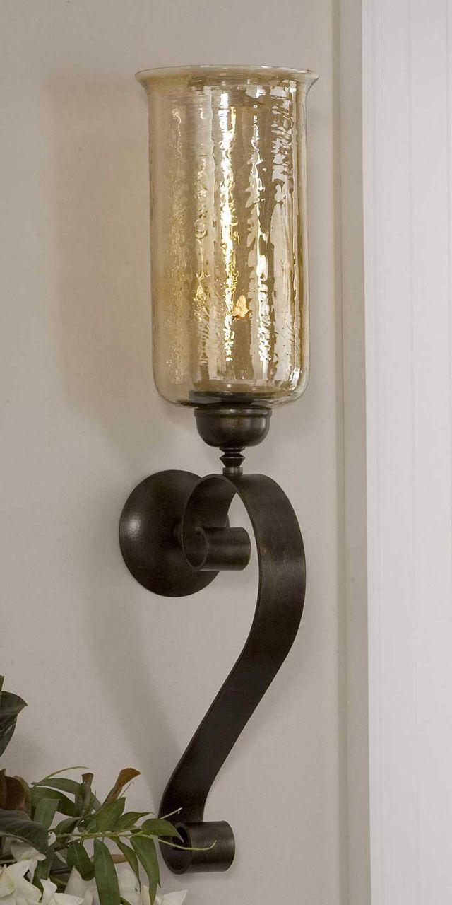 Uttermost® Joselyn Antiqued Bronze Candle Sconce-1