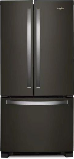 Whirlpool® 33 in. 22.1 Cu. Ft. Fingerprint Resistant Black Stainless Steel Freestanding French Door Refrigerator