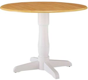 Progressive® Furniture Christy Light Oak/White Pedestal Round Table