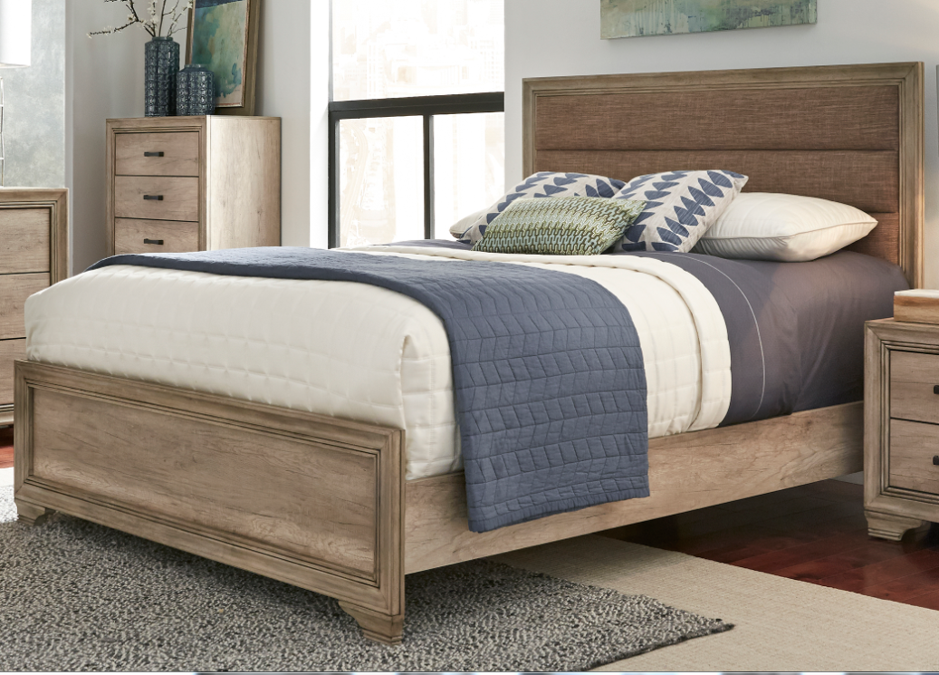 Liberty Furniture Sun Valley King Upholstered Bed, Dresser, Mirror and Night Stand Collection