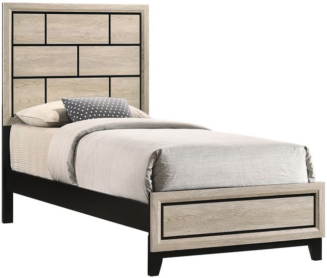 Crown Mark Akerson Drift Wood Twin Panel Bed | Colder's | Milwaukee Area