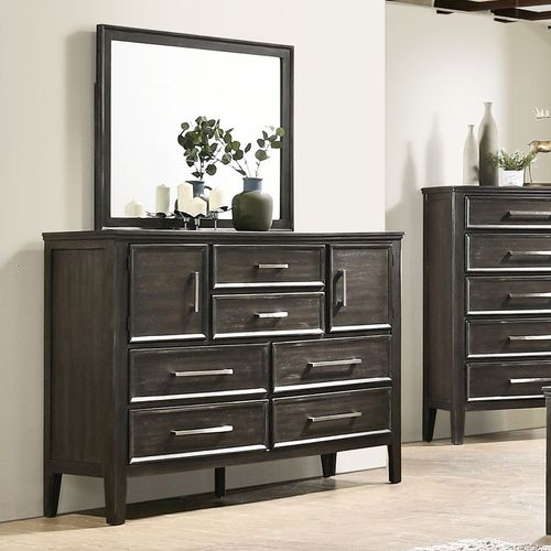 New Classic® Home Furnishings Andover Nutmeg Dresser and Mirror Set