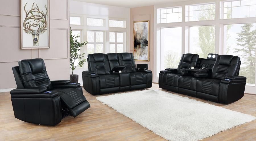 black recliner set