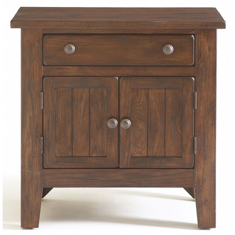 broyhill attic heirlooms rustic oak nightstand