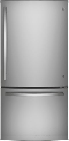 GE® 24.8 Cu. Ft. Fingerprint Resistant Stainless Steel Bottom Freezer Refrigerator-GDE25EYKFS