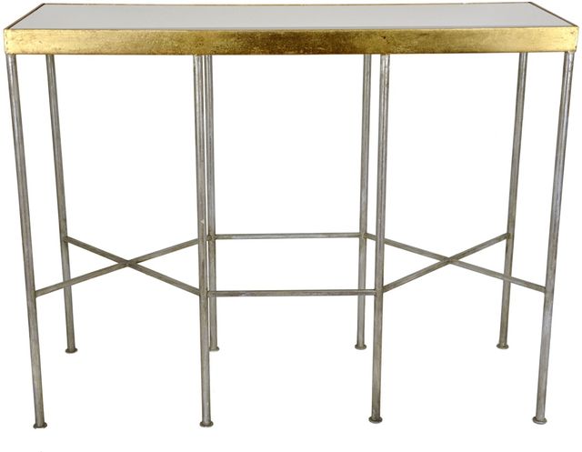 Zeugma Imports® Silver and Gold Console Table-0