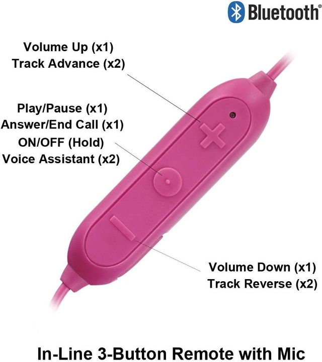 JVC HA-FX9BT Pink Gumy Wireless Bluetooth In-Ear Headphones 2