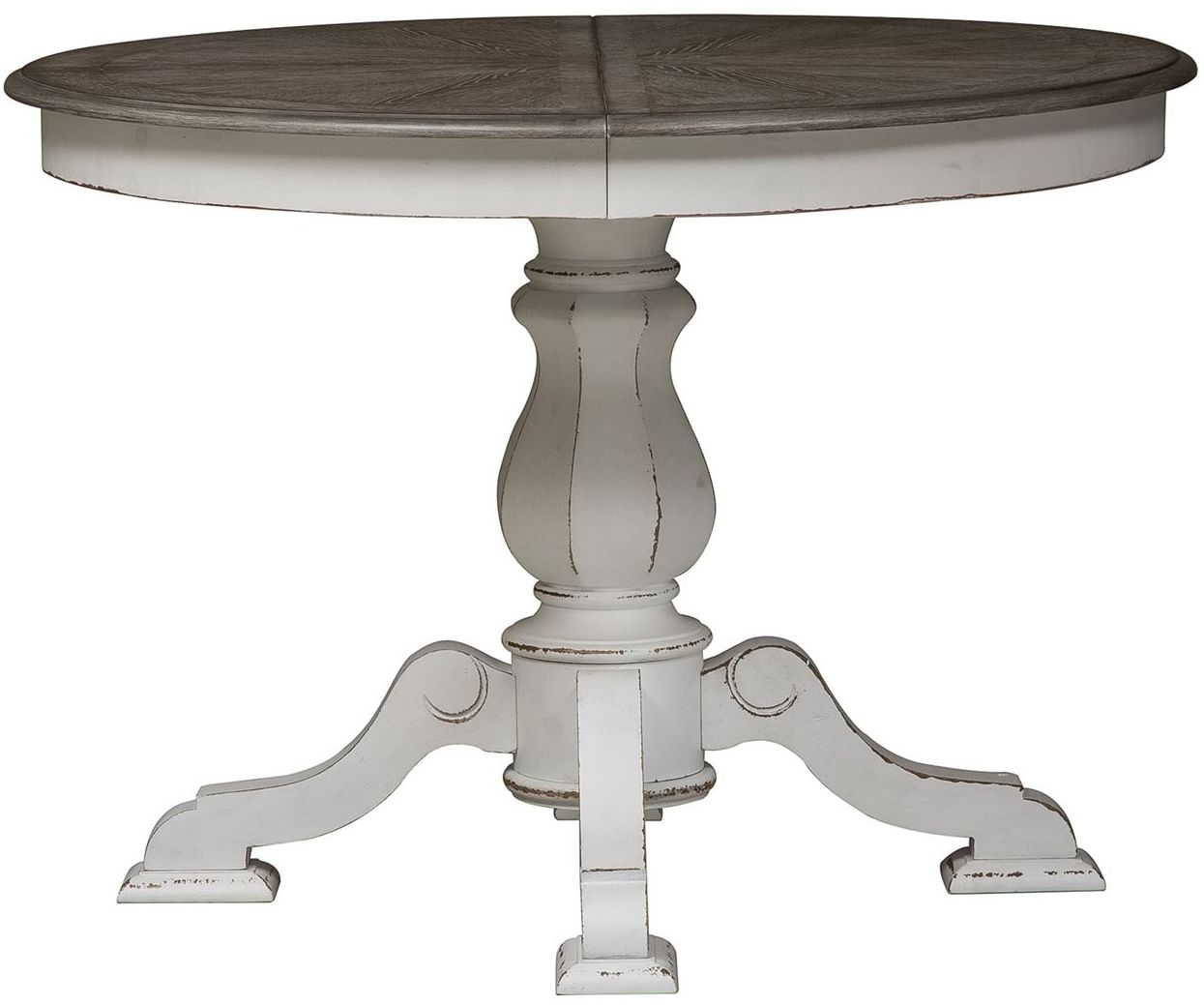 Liberty Furniture Magnolia Manor Antique White Pedestal Table