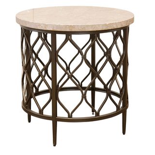 Steve Silver Co. Roland Round Stone Top End Table