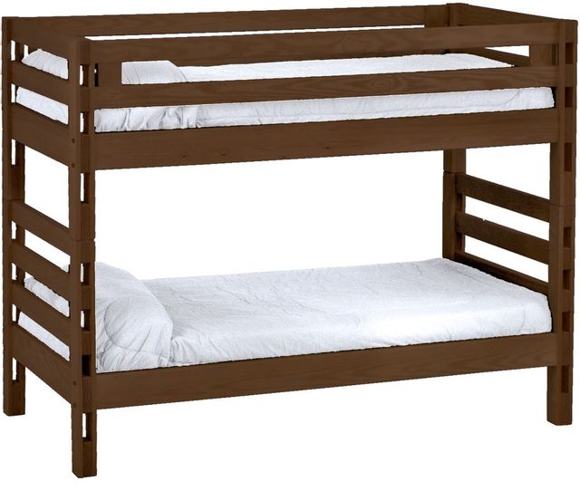 Crate Designs™ Brindle Twin Over Twin Ladder End Bunk Bed 0