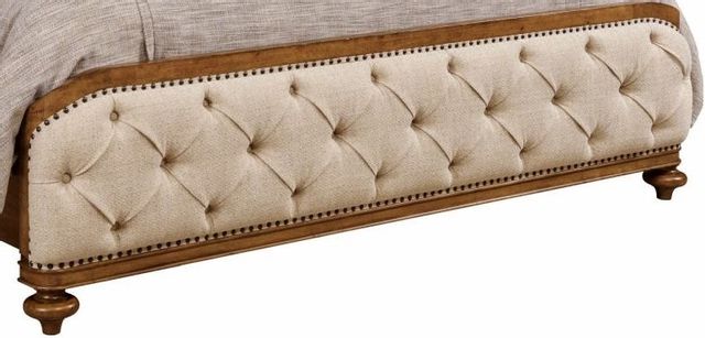 American Drew® Berkshire Glendale Warm Cognac King Upholstered Shelter Bed 1