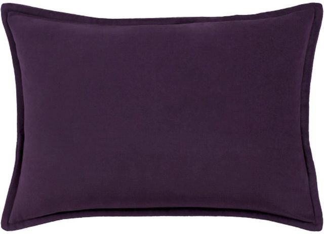 Surya Cotton Velvet Dark Purple 18"x18" Pillow Shell with Down Insert-1