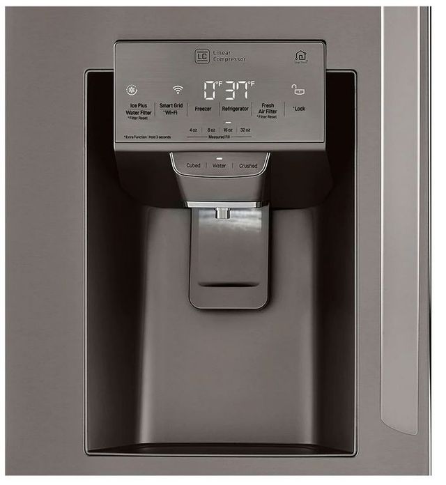 LG 22.5 Cu. Ft. PrintProof™ Black Stainless Steel Smart Wi-Fi Enabled Counter Depth Refrigerator 8