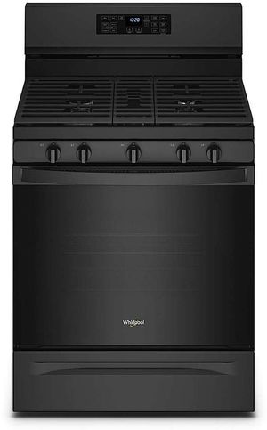Whirlpool® 30" Black Freestanding Gas Range with 5-in-1 Air Fry Oven