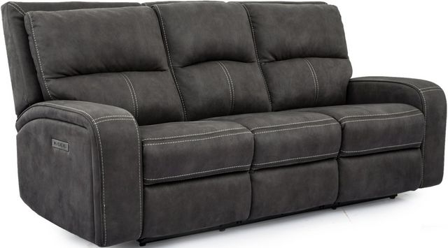 Cheers by Man Wah Charcoal Power Reclining Sofa with Power Headrest-0