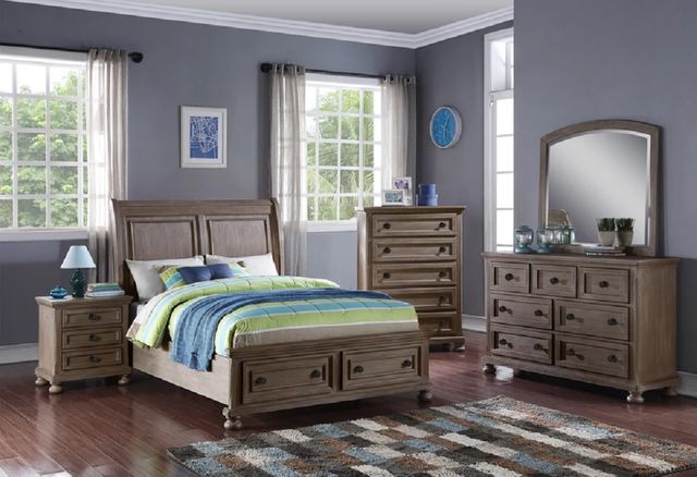 New Classic® Home Furnishings Allegra Pewter Youth Full Sleigh Bed-3