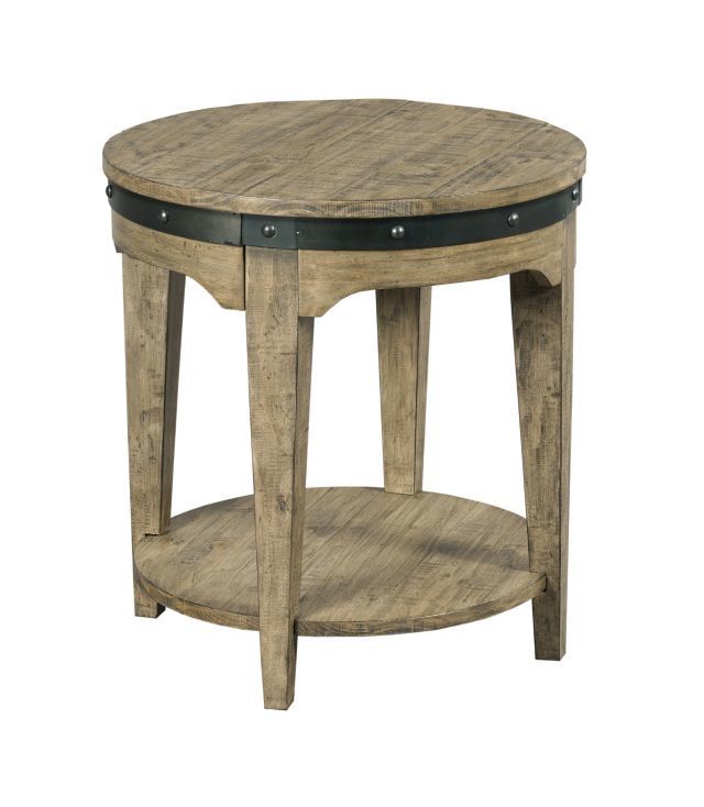 Kincaid Furniture Plank Road Rankin Stone Artisan's Round End Table-0