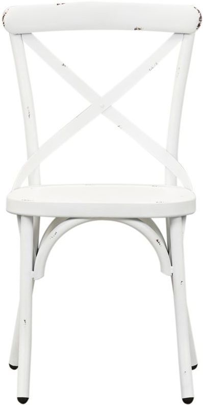 Liberty Furniture Vintage Antique White X Back Side Chair 1