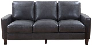 Leather Italia USA™ Georgetowne Chino Grey All Leather Sofa